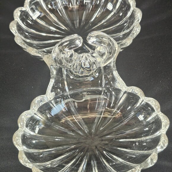 Heisey Marked Crystollite Handled Two Part Conserve Relish Dish 8.25" - Picture 4 of 11